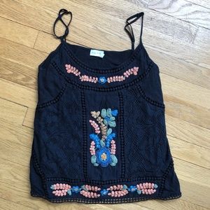 Embroidered Anthropologie Tank